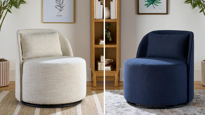 Better Homes Gardens Juliet Modern Arch Swivel Accent Chair in Two Colors