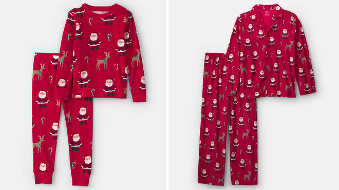 Carters Baby 2 Piece Beige Santa Christmas Snug Fit Pajama Set and Adult 2 Piece Beige Santa Christmas Fleece Loose Fit Pajama Set Carters Baby 2 Piece Beige Santa Christmas Snug Fit Pajama Set and Adult 2 Piece Beige Santa Christmas Fleece Loose Fit Pajama Set