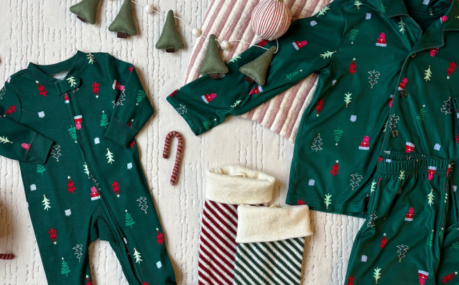 Carters Christmas Trees Loose Fit Matching Family Pajamas Carters Christmas Trees Loose Fit Matching Family Pajamas