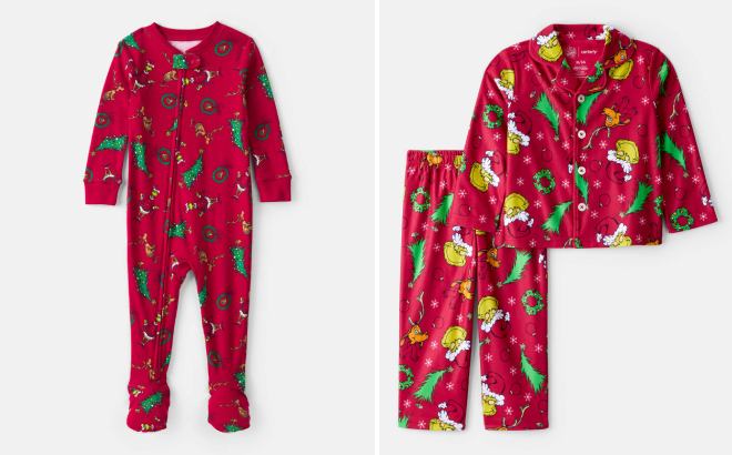 Carters Dr Seuss The Grinch Print Snug Fit Matching Family Pajamas Carters Dr Seuss The Grinch Print Snug Fit Matching Family Pajamas