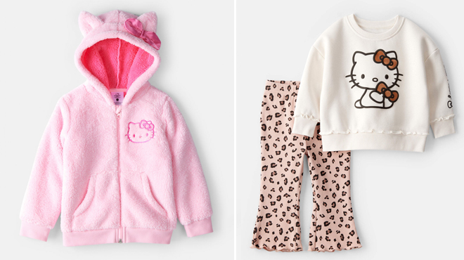Carters Hello Kitty Toddler Hoodie and Carters Hello Kitty Baby Girl 2 Piece Set Carters Hello Kitty Toddler Hoodie and Carters Hello Kitty Baby Girl 2 Piece Set