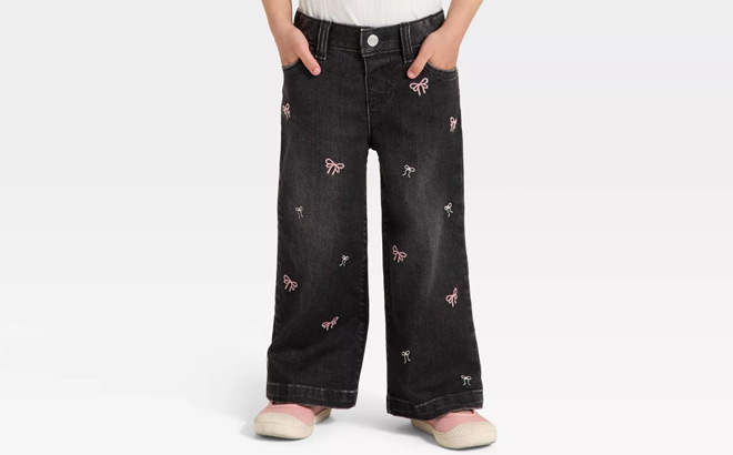 Cat & Jack Toddler Girls Embroidered Denim Pants