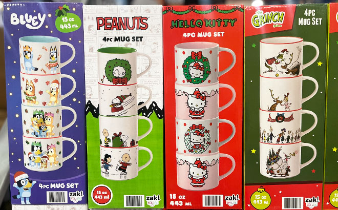 Character 4pc Mug Sets Character 4pc Mug Sets