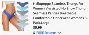 Checkout page of Hellopopgo Womens Seamless Panties 6 Pack