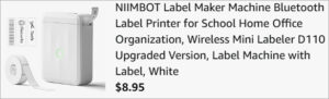 Checkout page of Niimbot Portable Label Maker Machine