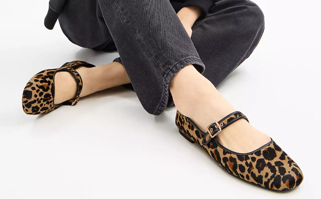 Coach Outlet C Rivet Mary Janes With Leopard Print