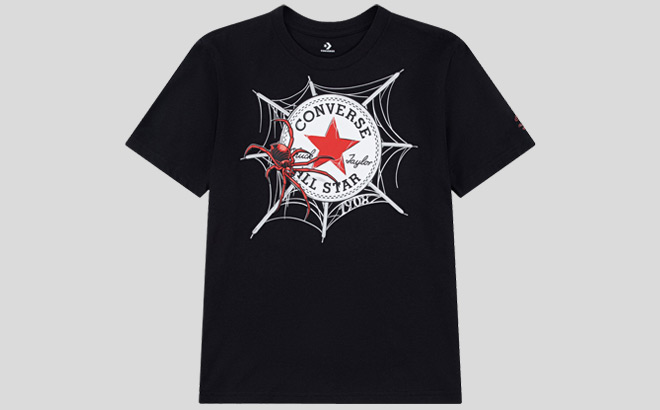 Converse Kids Balck Spiderweb Graphic TShirt