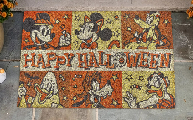 Disney Mickey Mouse Friends Happy Halloween Coir Doormat