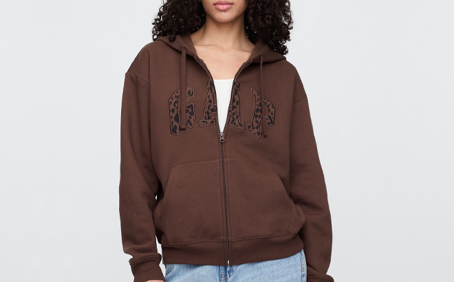 GAP Factory Relaxed Gap Logo Zip Hoodie GAP Factory Relaxed Gap Logo Zip Hoodie