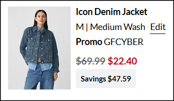 GAP Factory Womens Icon Denim Jacket Checkout 1