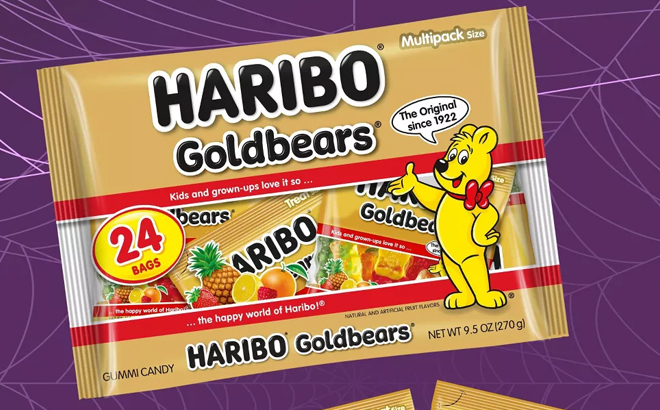 Haribo Halloween Goldbears Gummies Candy Mini Bags Haribo Halloween Goldbears Gummies Candy Mini Bags