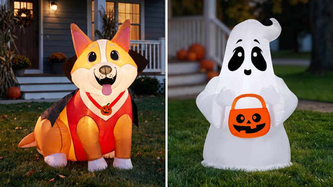 Haunted Living 3 ft Lighted Dog Halloween Inflatable Haunted Living 3 ft Lighted Dog Halloween Inflatable