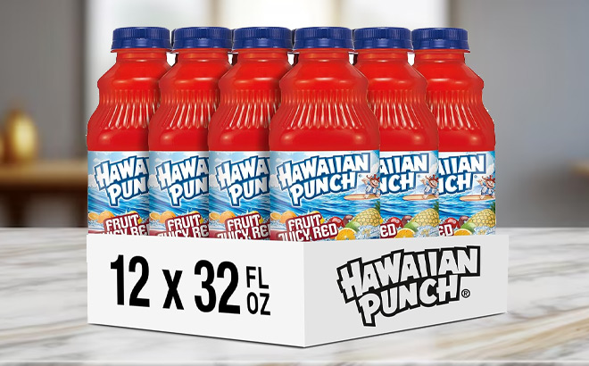 Hawaiian Punch Fruit Juice Drink on a Table