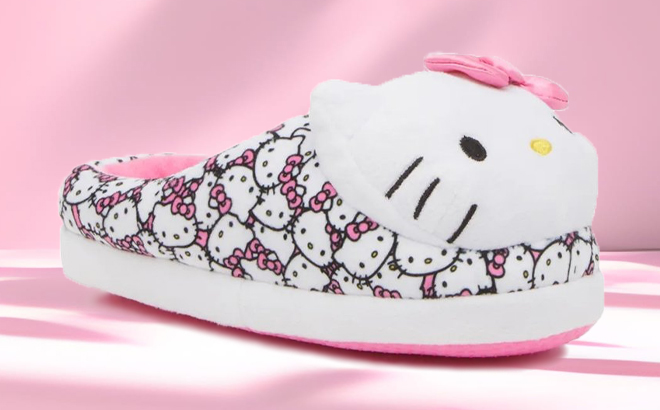 Hello Kitty Kids Slipper on a Table