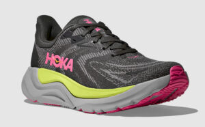Hoka Womens Arahi 8 Shoe in Charcoal Grey Grey Skies Color