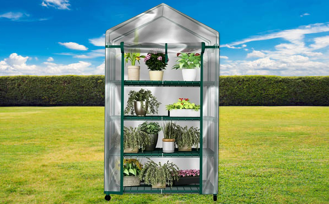 Home Complete 4 Tier Portable Mini Greenhouse