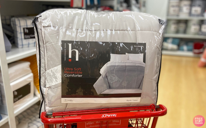 Home Expressions Ultra Soft Down Alternative Reversible Comforter on a Cart