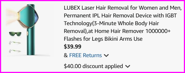 IPL Laser Hair Remover Checkout 3