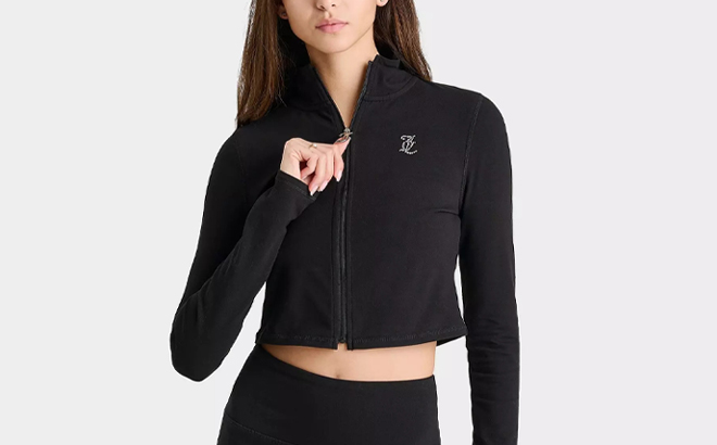 Juicy Couture Womens Poly Full Zip Jacket