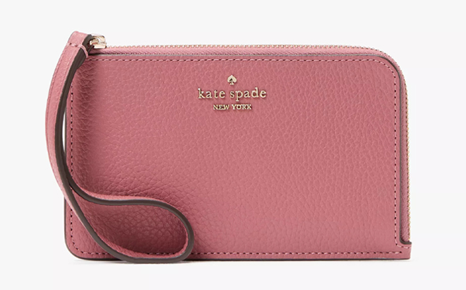Kate Spade Lucy Small Card Holder Wristlet in Pomegranate Color