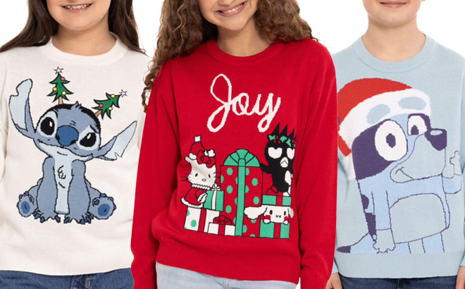 Kids Character Holiday Sweaters Kids Character Holiday Sweaters