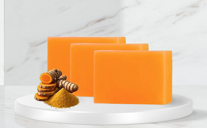 Kojic Acid Soap 3 Pack on the Table