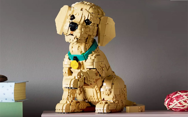 LEGO Icons Golden Retriever Puppy Building Set