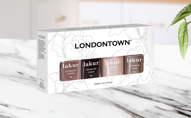 Londontown 4 Piece Perfect Pour Lakur Nail Polish Collection Set