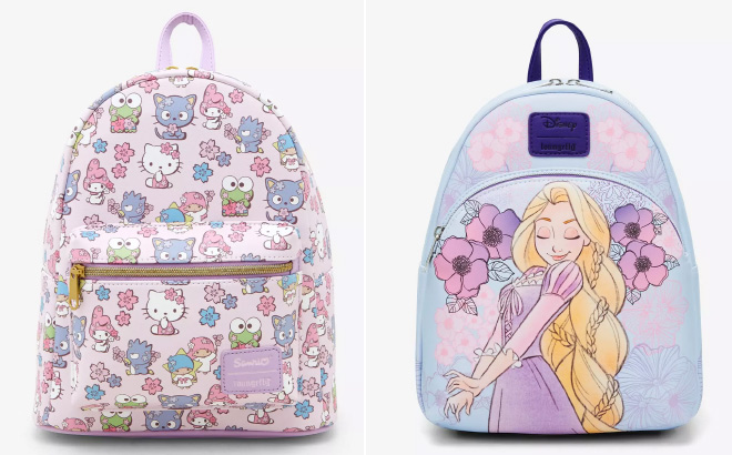 Loungefly Hello Kitty And Friends Floral Mini Backpack Loungefly Hello Kitty And Friends Floral Mini Backpack