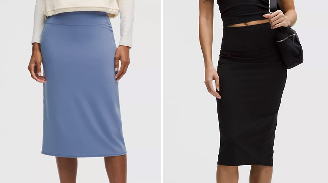 Lululemon Nulu Slim Fit High Rise Midi Skirt