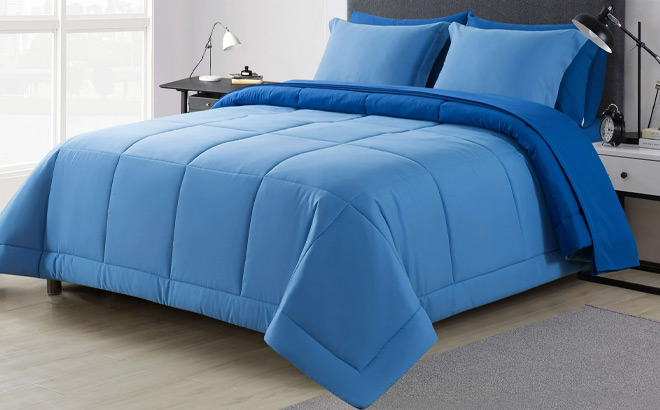 Mainstays 7 Piece Reversible Bed in a Bag with Laundry Tote Mainstays 7 Piece Reversible Bed in a Bag with Laundry Tote