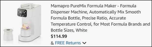 Mamapro PureMix Formula Maker Checkout