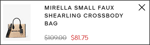 Michael Kors Mirella Crossbody Bag at Checkout Michael Kors Mirella Crossbody Bag at Checkout