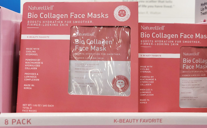 NatureWell Bio Collagen Face Masks 8 Pack