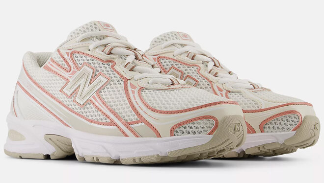 New Balance 740 Shoes in Linen with Terra Cotta and Landslide Colors New Balance 740 Shoes in Linen with Terra Cotta and Landslide Colors