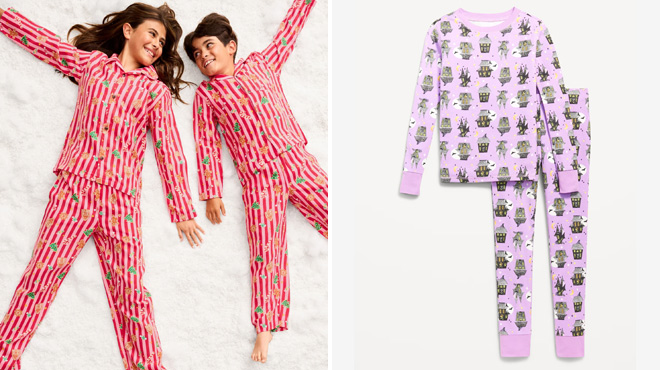 Old Navy Printed Gender Neutral Button Front Pajama Set Old Navy Printed Gender Neutral Button Front Pajama Set