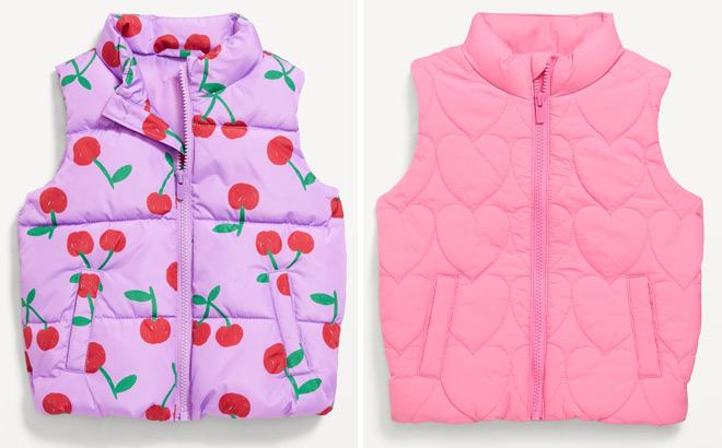 Old Navy Toddler Girls Water Resistant Puffer Vests Old Navy Toddler Girls Water Resistant Puffer Vests
