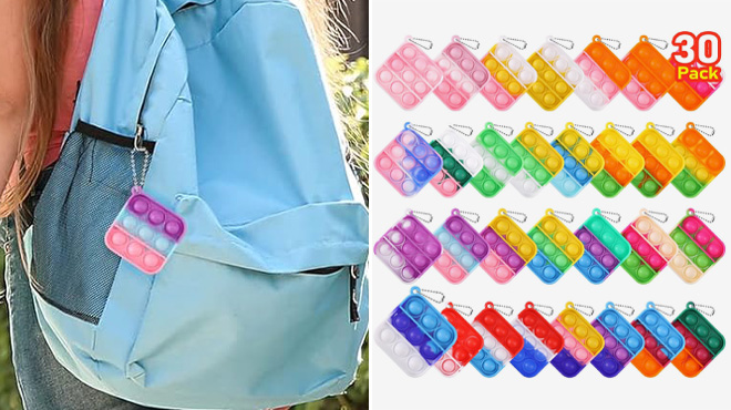 PICcircuit Pop Fidget Keychain 30 Pack
