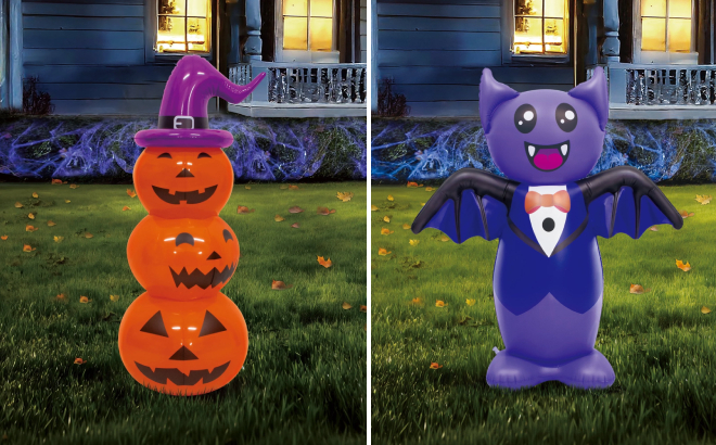PS PrimWay To Celebrate Blow Up Pumpkin Stack Yard Inflatable and Blow Up Vampire Bat Yard Inflatableary Pic 1 PS PrimWay To Celebrate Blow Up Pumpkin Stack Yard Inflatable and Blow Up Vampire Bat Yard Inflatableary Pic 1