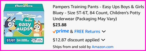 Pampers Bluey Easy Ups Training Pants Checkout Screen Pampers Bluey Easy Ups Training Pants Checkout Screen