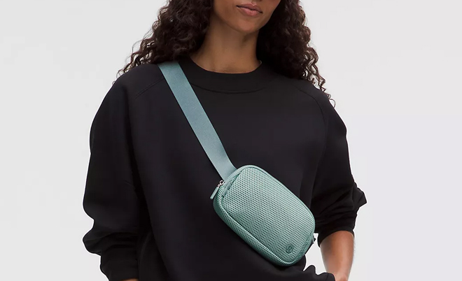 Person Wearing Lululemon Mesh Belt Bag