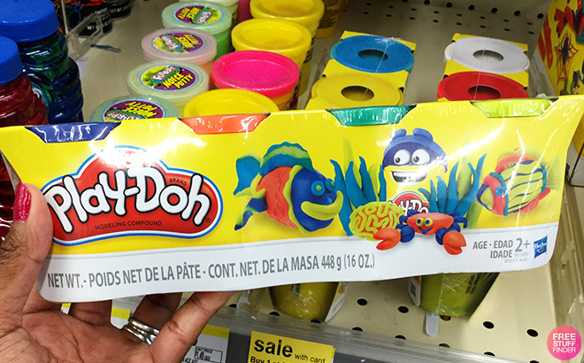 Play Doh 4 Pack of Wild Non Toxic Colors