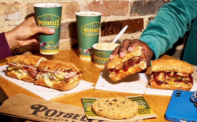 Potbelly Sandwiches with Sides and Drinks
