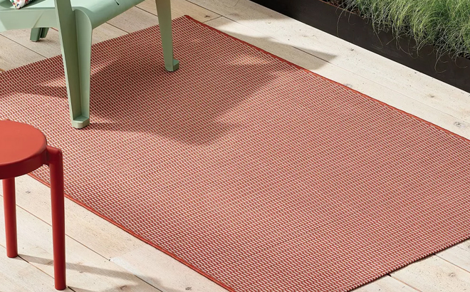 Room Essentials Micro Dash Rectangular Woven Outdoor Area Rug