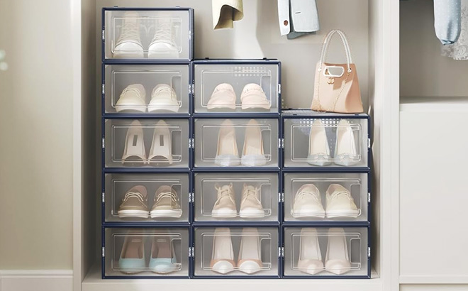 SONGMICS Shoe Storage Boxes 12 Pack SONGMICS Shoe Storage Boxes 12 Pack