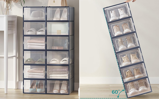 SONGMICS Shoe Storage Boxes SONGMICS Shoe Storage Boxes