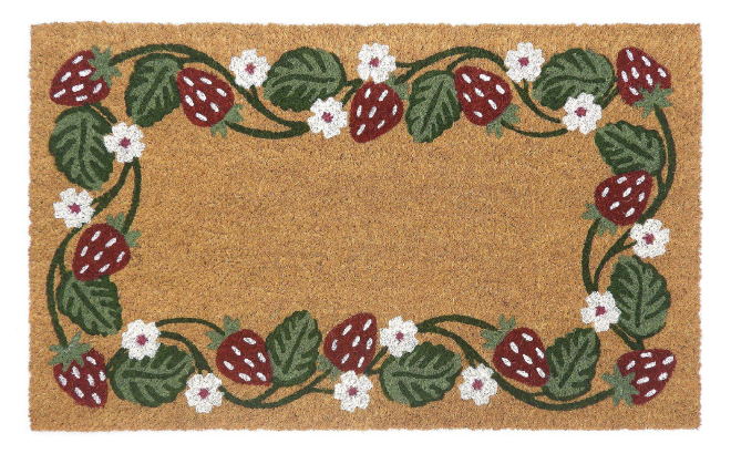 Sonoma Goods For Life Strawberry Border Coir Doormat