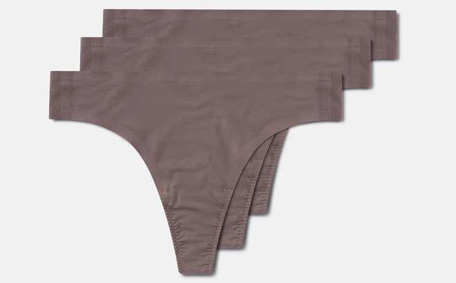 Spanx Modal Thong 3 Pack Box in Smoke Spanx Modal Thong 3 Pack Box in Smoke