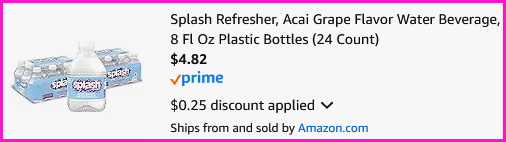 Splash Refresher Flavor Water Checkout Screen Splash Refresher Flavor Water Checkout Screen