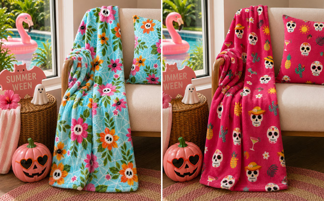 Summerween Oversize Plush Throw Blankets Summerween Oversize Plush Throw Blankets
